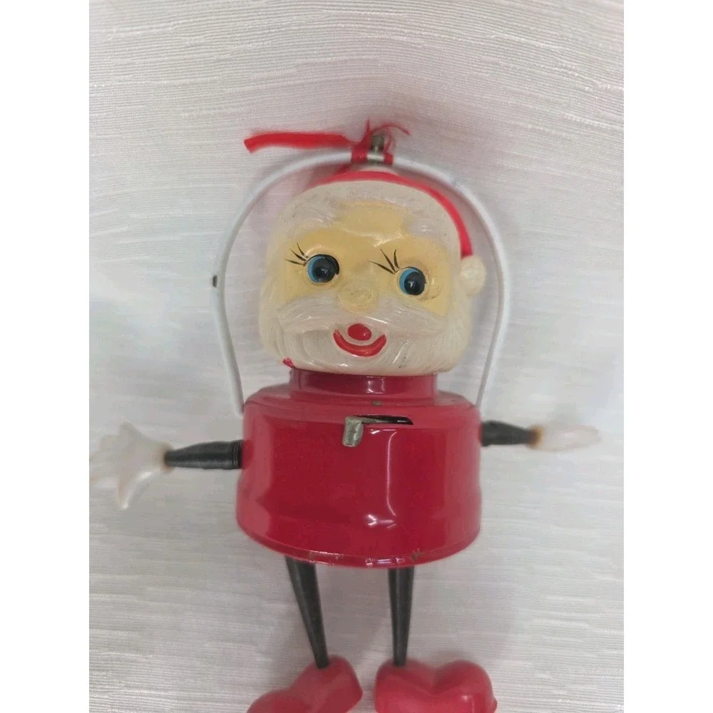 Vtg Dancing Santa Christmas Lantern Battery Operated Toy Lamp Japan *Not Working